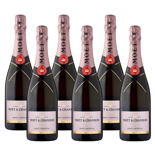 Crate of 6 Moet & Chandon Rose Champagne 75cl